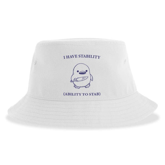 I Have Stability Ability To Stab Sustainable Bucket Hat