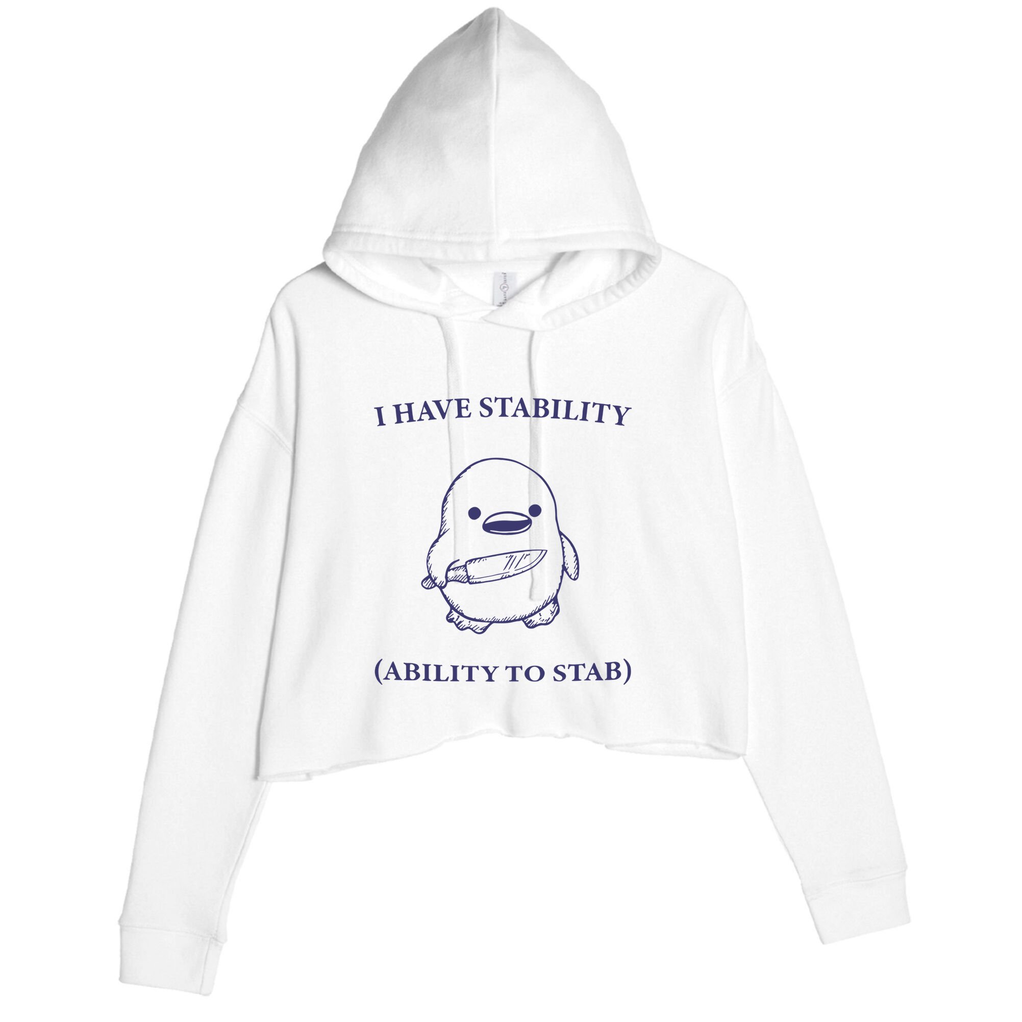 I Have Stability Ability To Stab Crop Fleece Hoodie