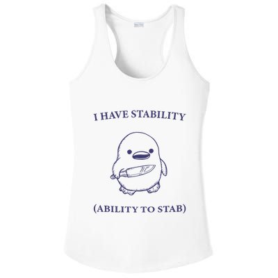 I Have Stability Ability To Stab Ladies PosiCharge Competitor Racerback Tank