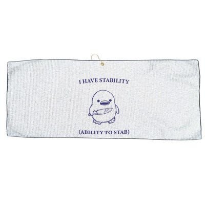 I Have Stability Ability To Stab Large Microfiber Waffle Golf Towel