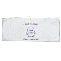 I Have Stability Ability To Stab Large Microfiber Waffle Golf Towel