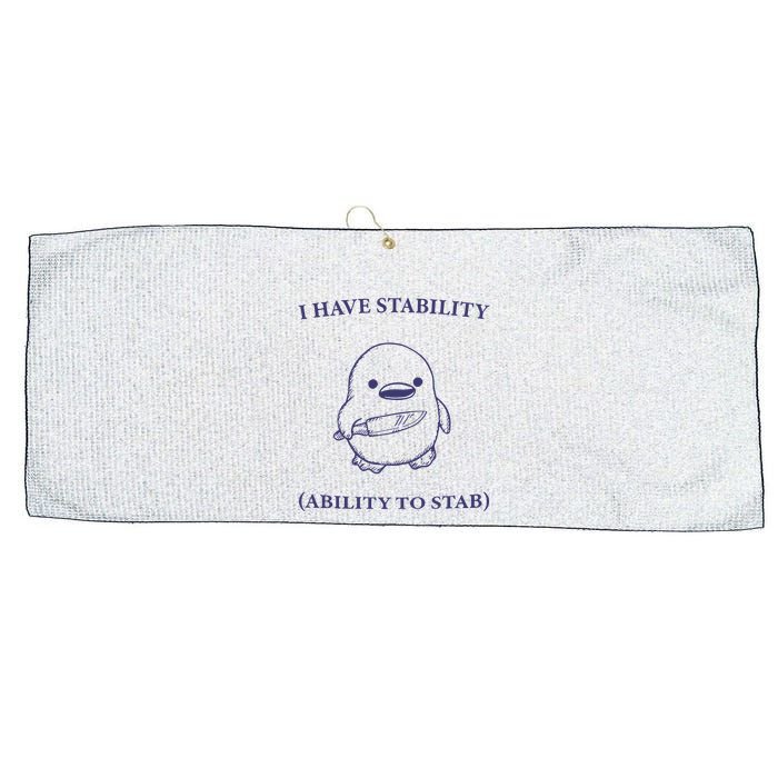 I Have Stability Ability To Stab Large Microfiber Waffle Golf Towel