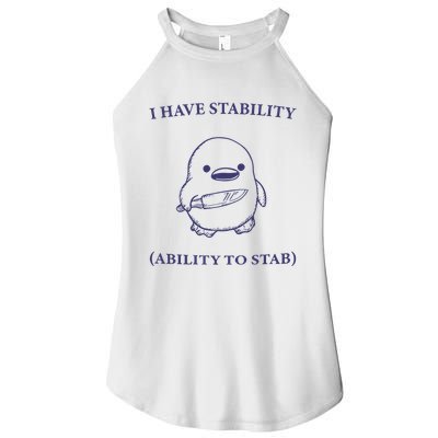 I Have Stability Ability To Stab Women's Perfect Tri Rocker Tank