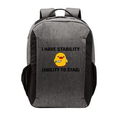 I Have Stability Ability To Stab Funny Cute Duck Funny  Vector Backpack