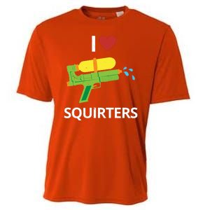 I Heart Squirters Funny Water Gun Cooling Performance Crew T-Shirt