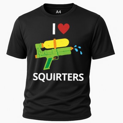 I Heart Squirters Funny Water Gun Performance Shirt