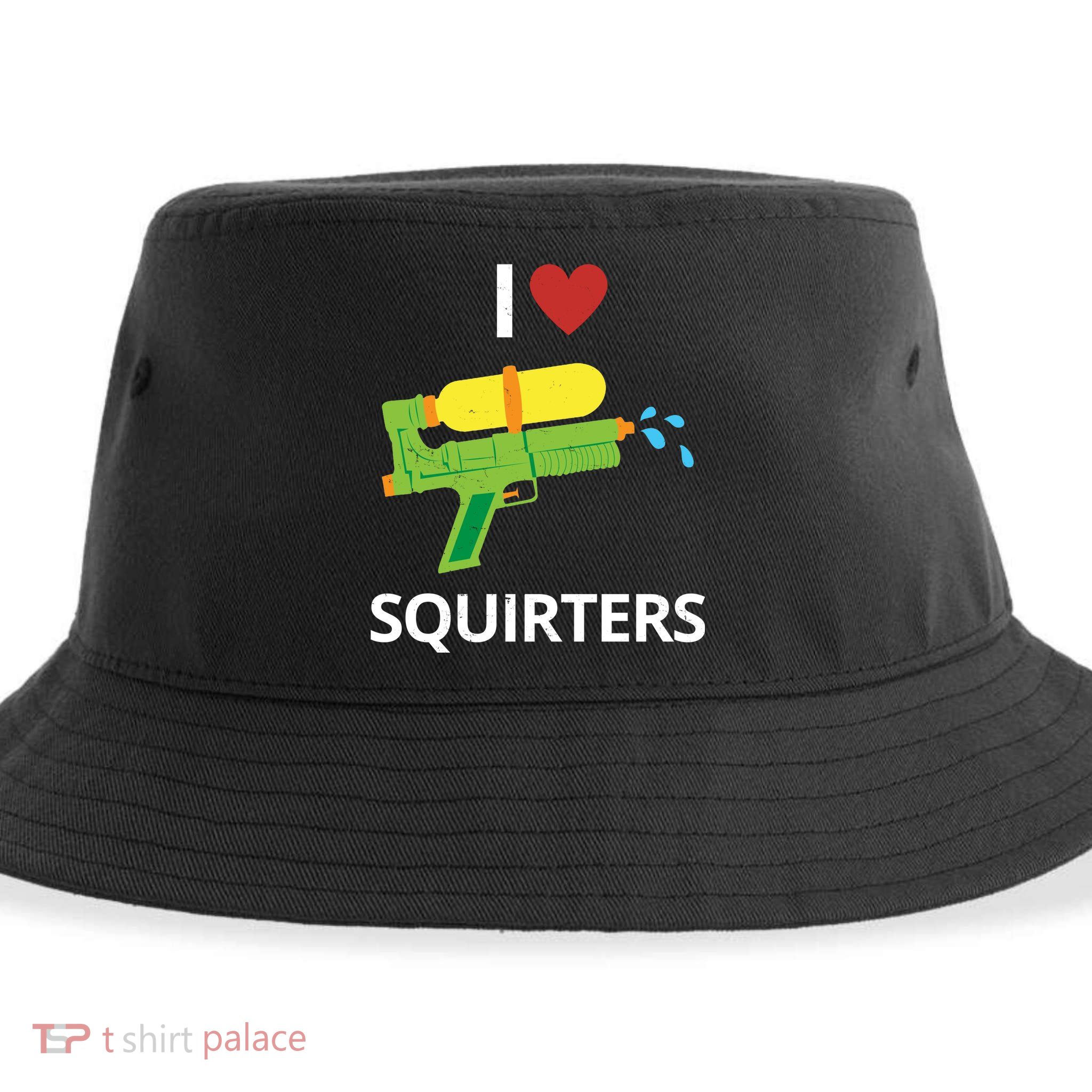 I Heart Squirters Funny Water Gun Sustainable Bucket Hat