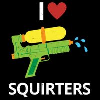 I Heart Squirters Funny Water Gun Button