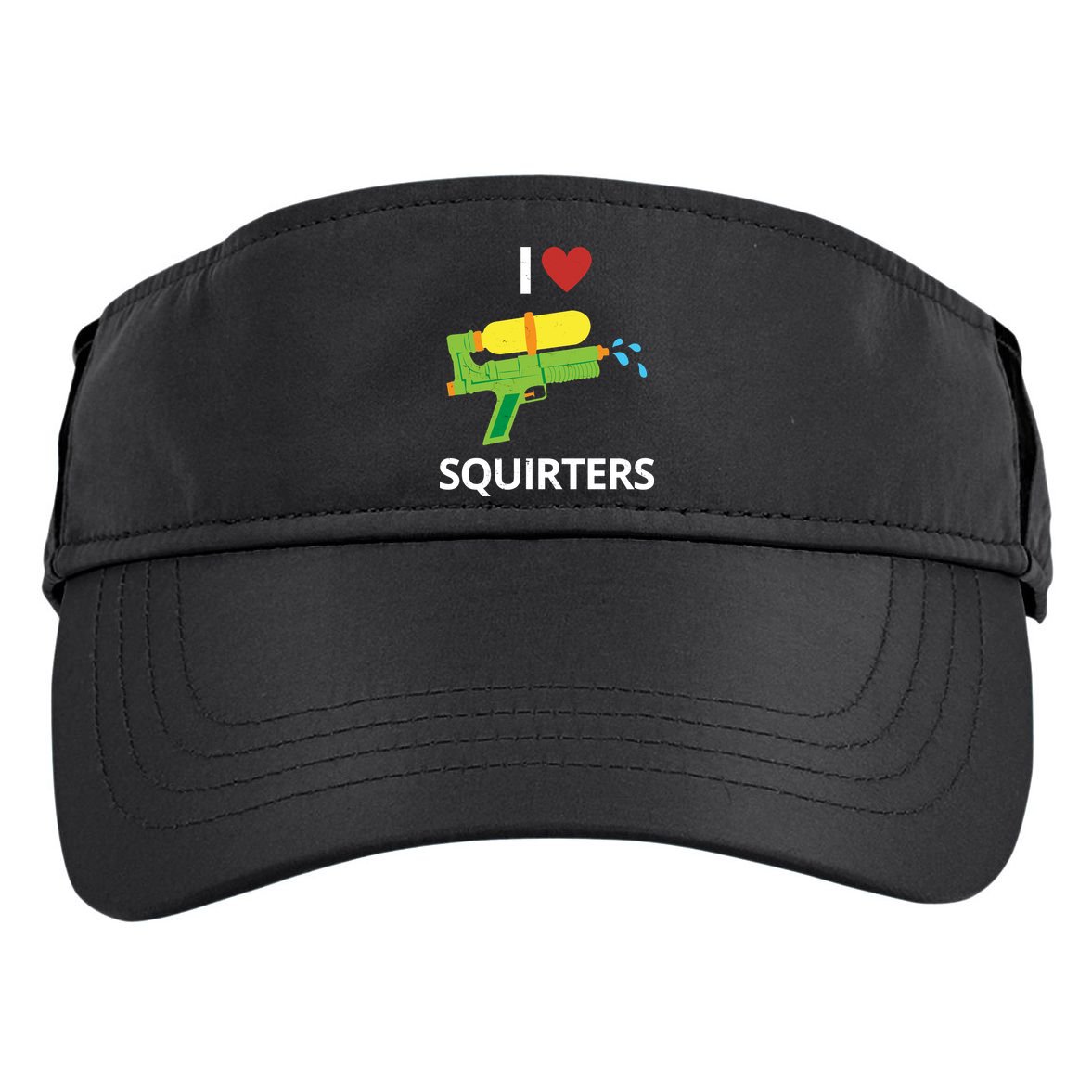 I Heart Squirters Funny Water Gun Adult Drive Performance Visor