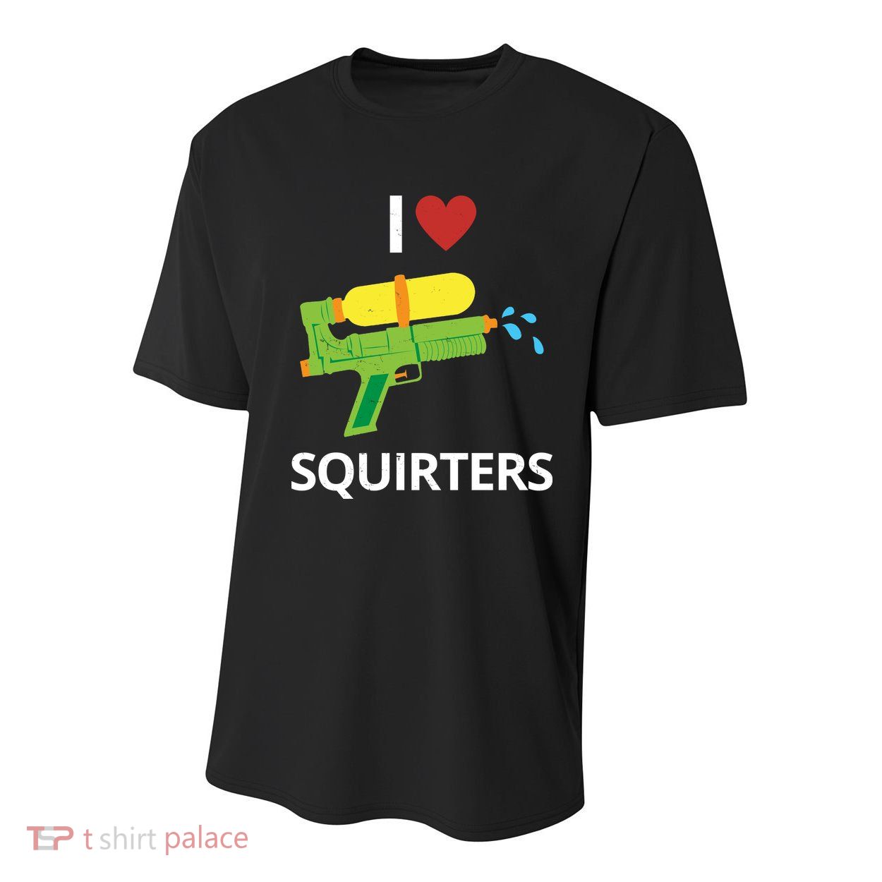 I Heart Squirters Funny Water Gun Youth Performance Sprint T-Shirt
