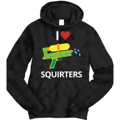 I Heart Squirters Funny Water Gun Tie Dye Hoodie