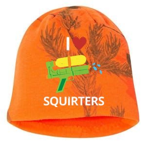 I Heart Squirters Funny Water Gun Kati - Camo Knit Beanie