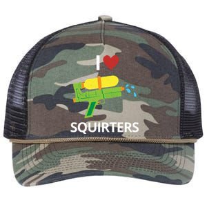 I Heart Squirters Funny Water Gun Retro Rope Trucker Hat Cap