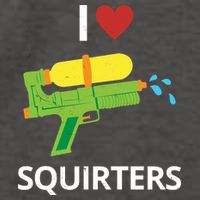 I Heart Squirters Funny Water Gun Vector Backpack