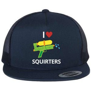 I Heart Squirters Funny Water Gun Flat Bill Trucker Hat