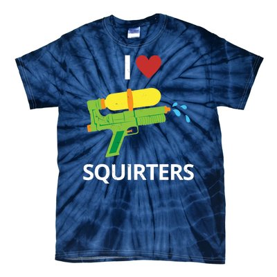 I Heart Squirters Funny Water Gun Tie-Dye T-Shirt