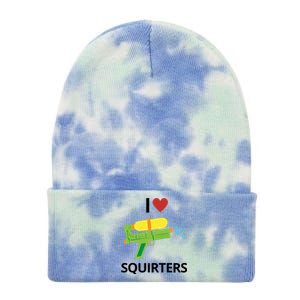 I Heart Squirters Funny Water Gun Tie Dye 12in Knit Beanie