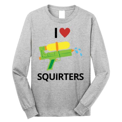 I Heart Squirters Funny Water Gun Long Sleeve Shirt