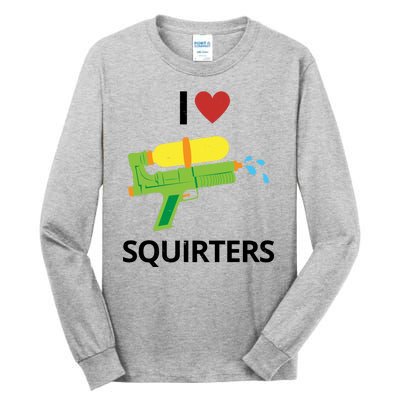 I Heart Squirters Funny Water Gun Tall Long Sleeve T-Shirt