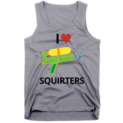 I Heart Squirters Funny Water Gun Tank Top