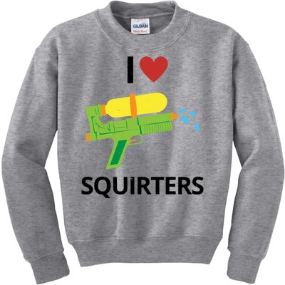 I Heart Squirters Funny Water Gun Kids Sweatshirt