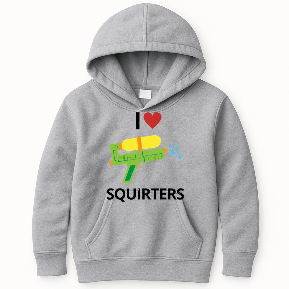 I Heart Squirters Funny Water Gun Kids Hoodie