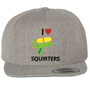 I Heart Squirters Funny Water Gun Wool Snapback Cap