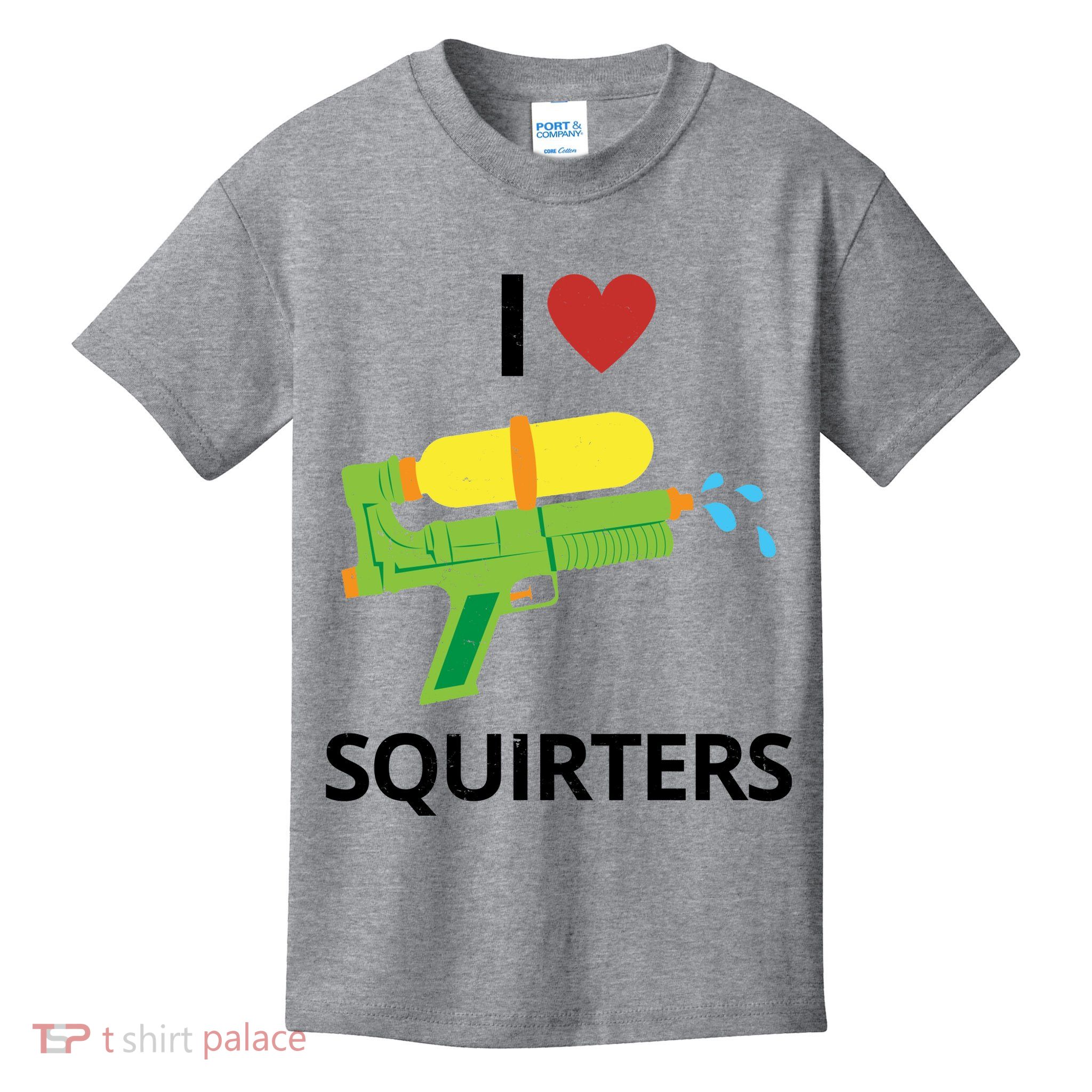 I Heart Squirters Funny Water Gun Kids T-Shirt