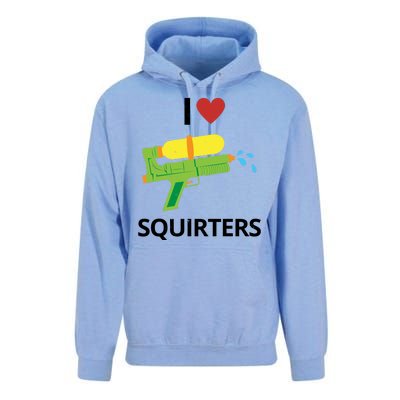 I Heart Squirters Funny Water Gun Unisex Surf Hoodie