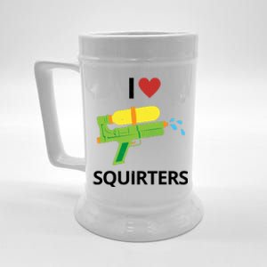 I Heart Squirters Funny Water Gun Beer Stein