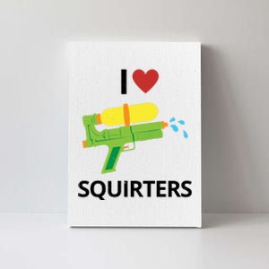 I Heart Squirters Funny Water Gun Canvas