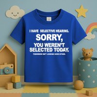 I Have Selective Hearing You Werent Selected Today Funny Toddler T-Shirt