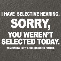 I Have Selective Hearing You Werent Selected Today Funny Cotton Canvas Backpack