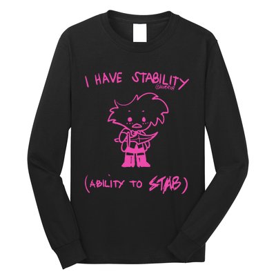 I Have Stability Ability To Stab Angel Dust Fanart Long Sleeve Shirt