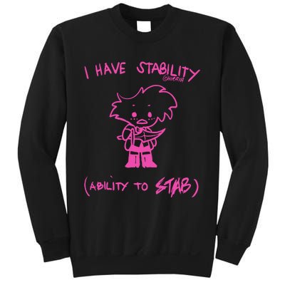 I Have Stability Ability To Stab Angel Dust Fanart Sweatshirt