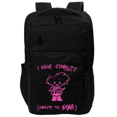 I Have Stability Ability To Stab Angel Dust Fanart Impact Tech Backpack