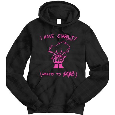 I Have Stability Ability To Stab Angel Dust Fanart Tie Dye Hoodie