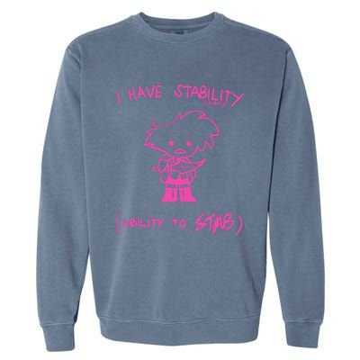 I Have Stability Ability To Stab Angel Dust Fanart Garment-Dyed Sweatshirt