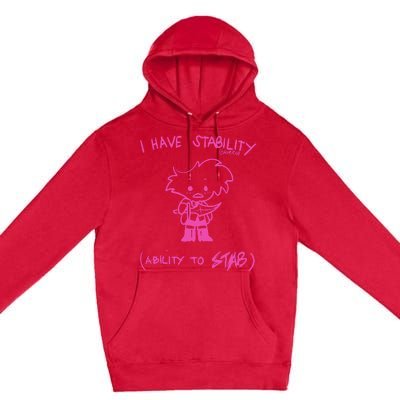 I Have Stability Ability To Stab Angel Dust Fanart Premium Pullover Hoodie