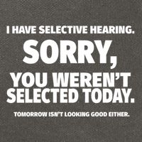 I Have Selective Hearing You WerenT Selected Cotton Canvas Backpack