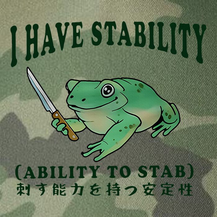 I Have Stability Ability To Stab Funny Frog Legacy Tie Dye Trucker Hat