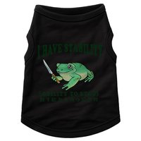 I Have Stability Ability To Stab Funny Frog Doggie Tank