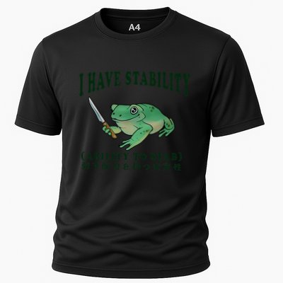 I Have Stability Ability To Stab Funny Frog Performance Shirt