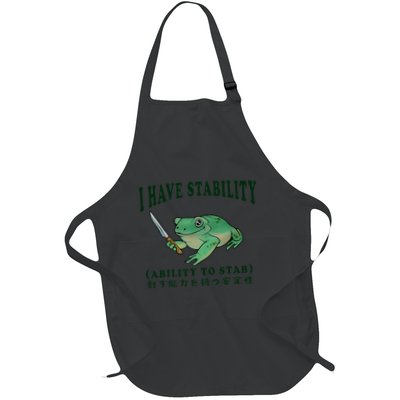 I Have Stability Ability To Stab Funny Frog Apron
