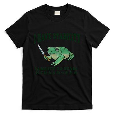 I Have Stability Ability To Stab Funny Frog T-Shirt