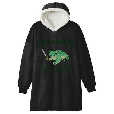 I Have Stability Ability To Stab Funny Frog Hooded Wearable Blanket