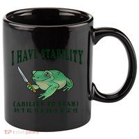 I Have Stability Ability To Stab Funny Frog 11oz C Handle Ceramic Mug