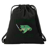 I Have Stability Ability To Stab Funny Frog Drawstring Bag