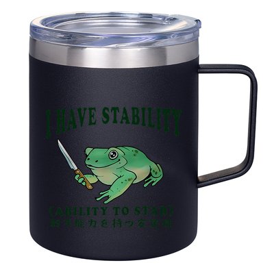 I Have Stability Ability To Stab Funny Frog 12oz Stainless Steel Coffee Mug
