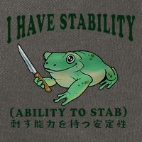 I Have Stability Ability To Stab Funny Frog Cotton Canvas Backpack